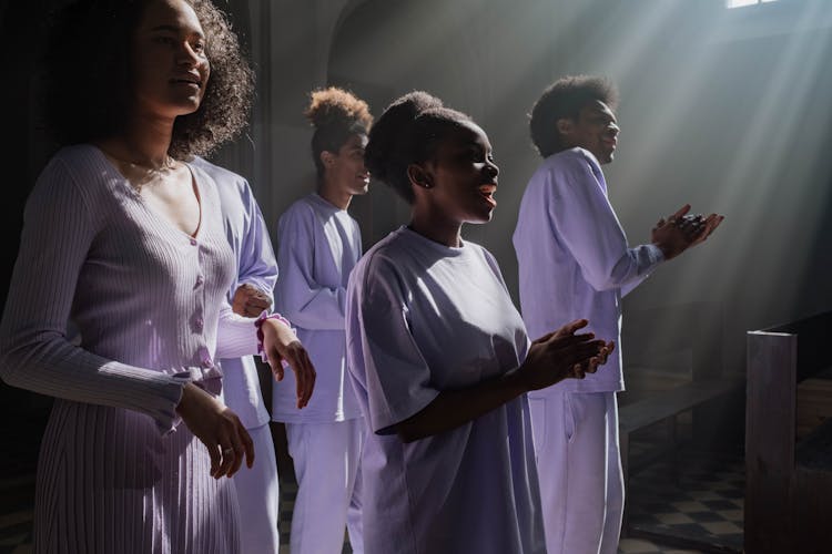 Choir Singing In A Church