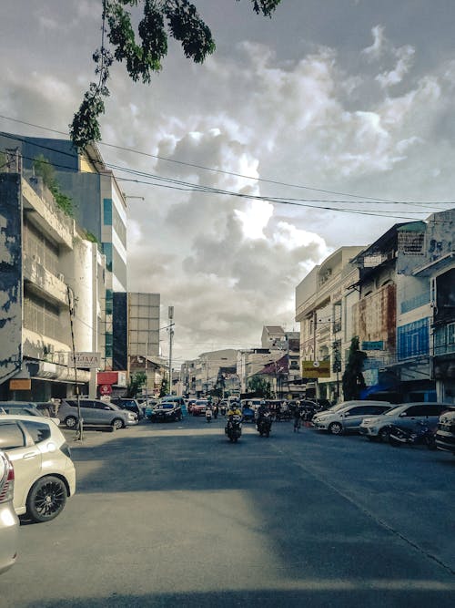 Free stock photo of city street, cloud