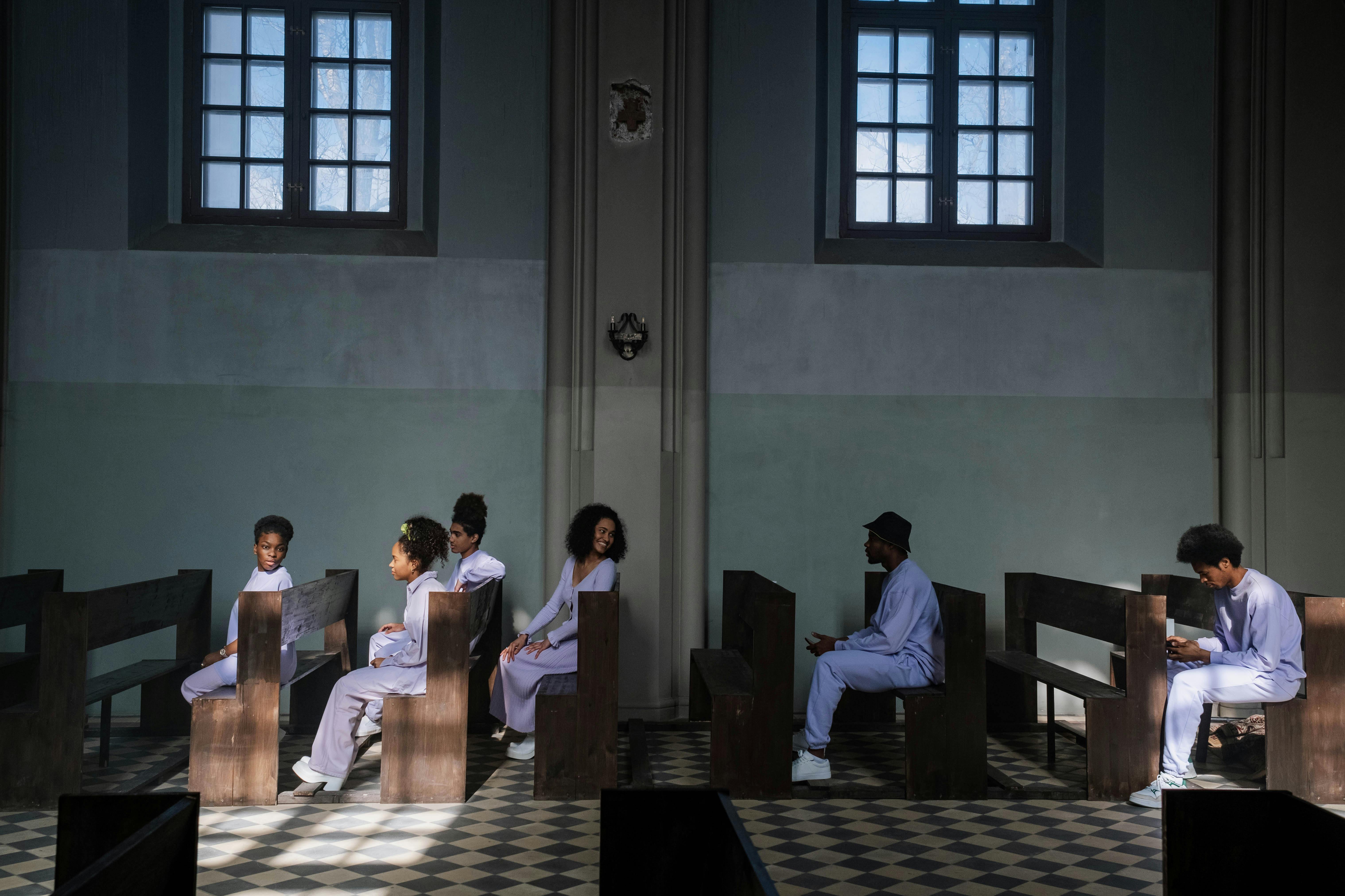 People Sitting On Church Pews Free Stock Photo   Pexels Photo 7520770 