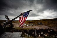 Us a Flag on Brown Wooden Stand