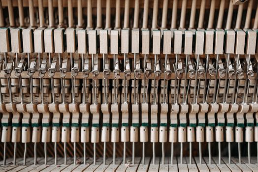 Key Bed of an Upright Piano