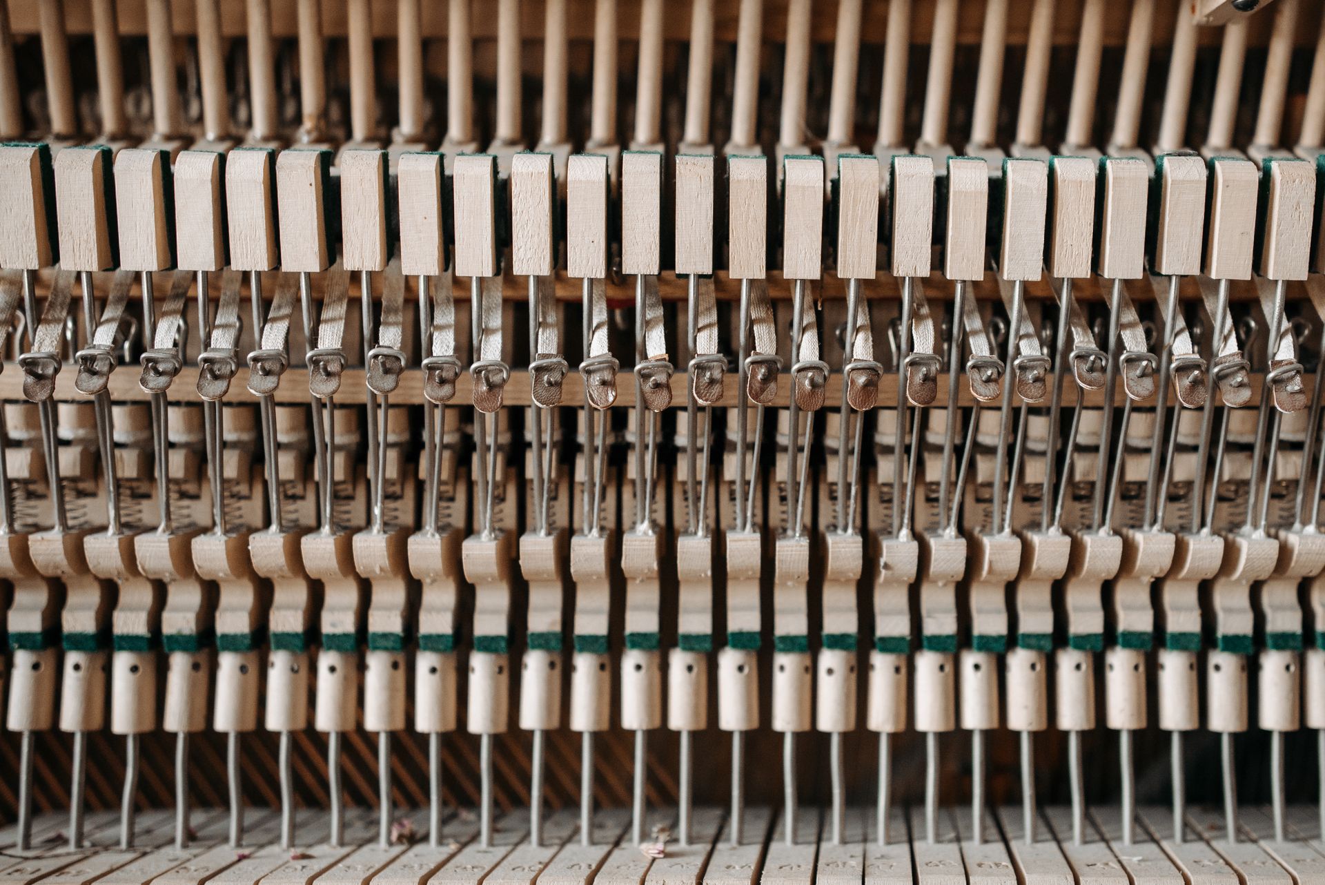 Key Bed of an Upright Piano
