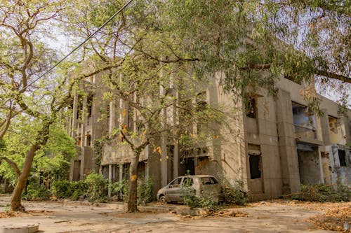 Photos gratuites de abandonné, arbres, bâtiment