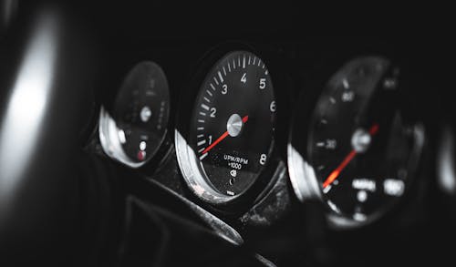 Free Close Up Shot of a Car Speedometer Stock Photo