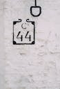 A House Numbering on a White Wall