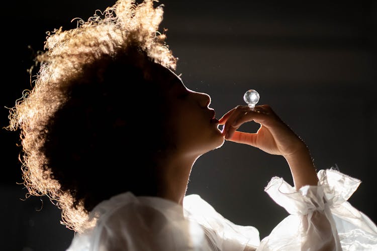 A Woman With A Crystal Ring