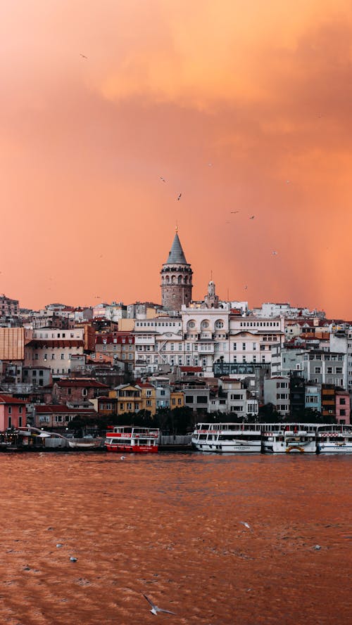 Kostenloses Stock Foto zu bosphorus, galataturm, gebäude