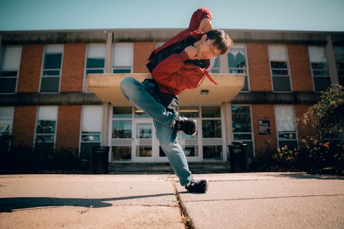 Free A Man Dancing on the Street Stock Photo