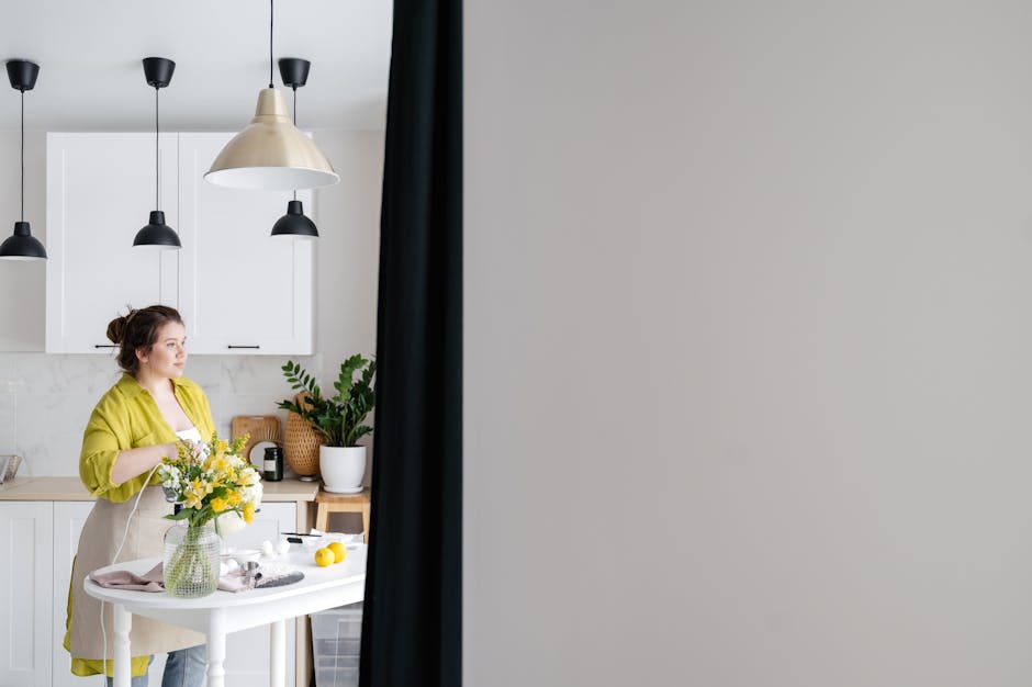 Discover the Perfect Plant Stands for Small Spaces in India with Hanamori's Foldable Furniture Solutions Woman choosing a plant stand in an Indian home decor showroom