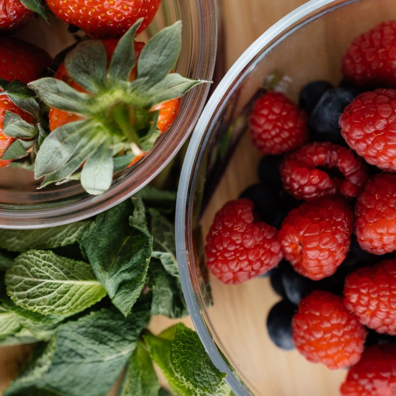 Berry Salad with Mint and Lemon Sugar