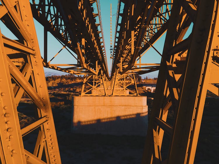 View Of A Large Steel Bridge 