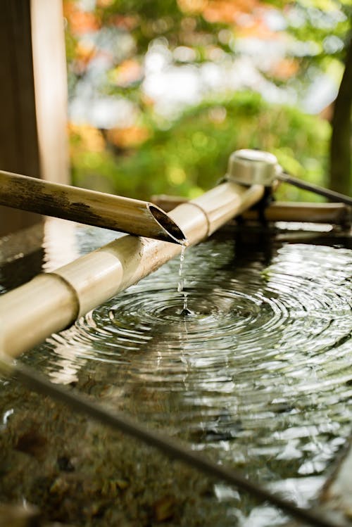 Kostenloses Stock Foto zu bambus, brunnen, garten