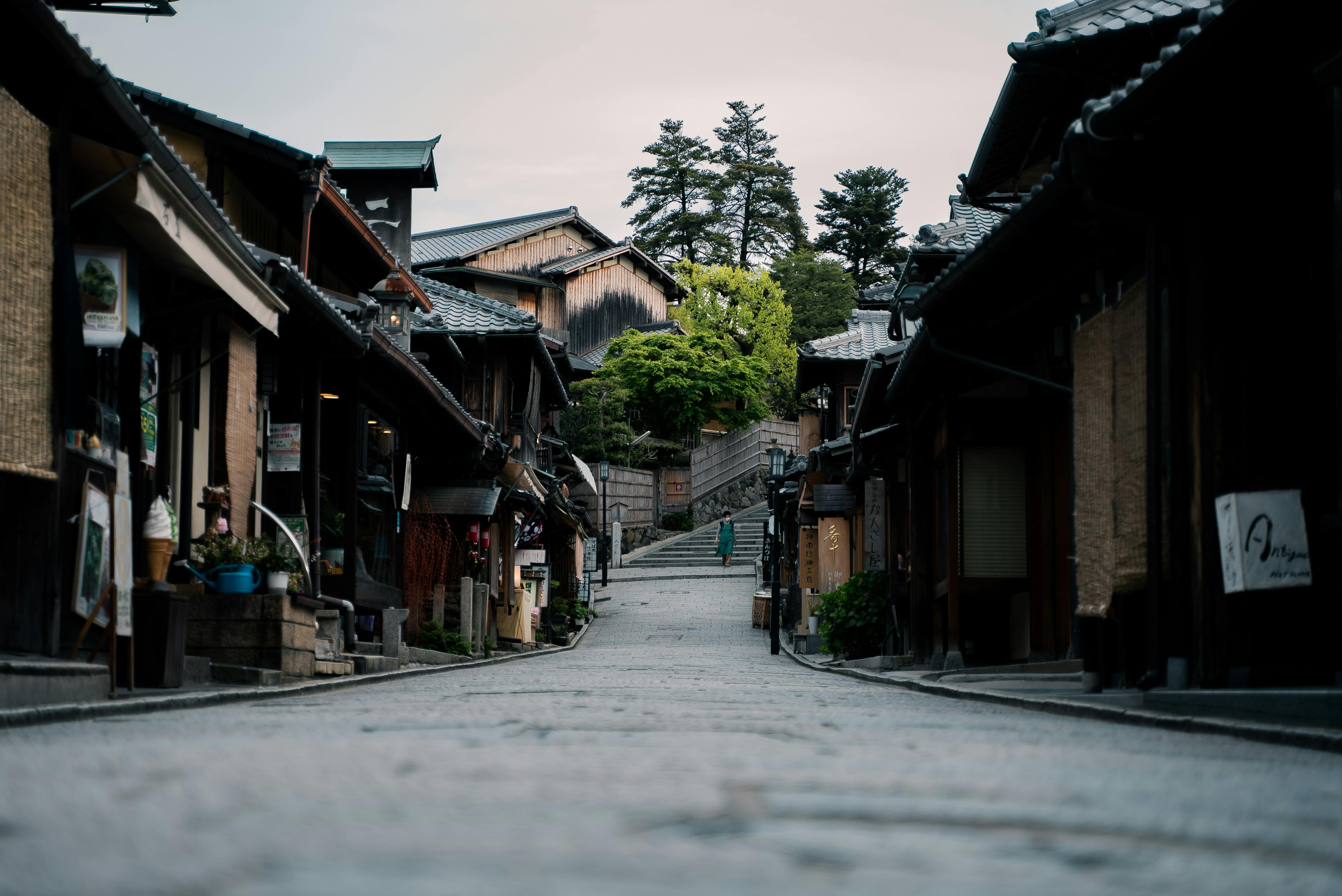 scenic Japanese street with modern architecture and clean walkways - safest countries for black solo female travelers