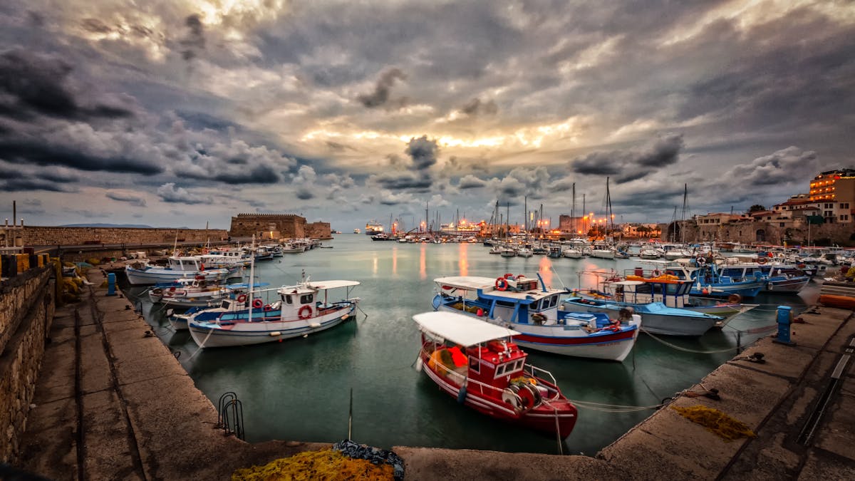 Assorted Fishing Boats in Port