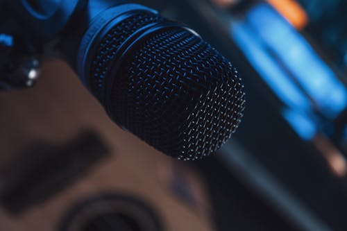 Free Close-up Shot of a Microphone Stock Photo