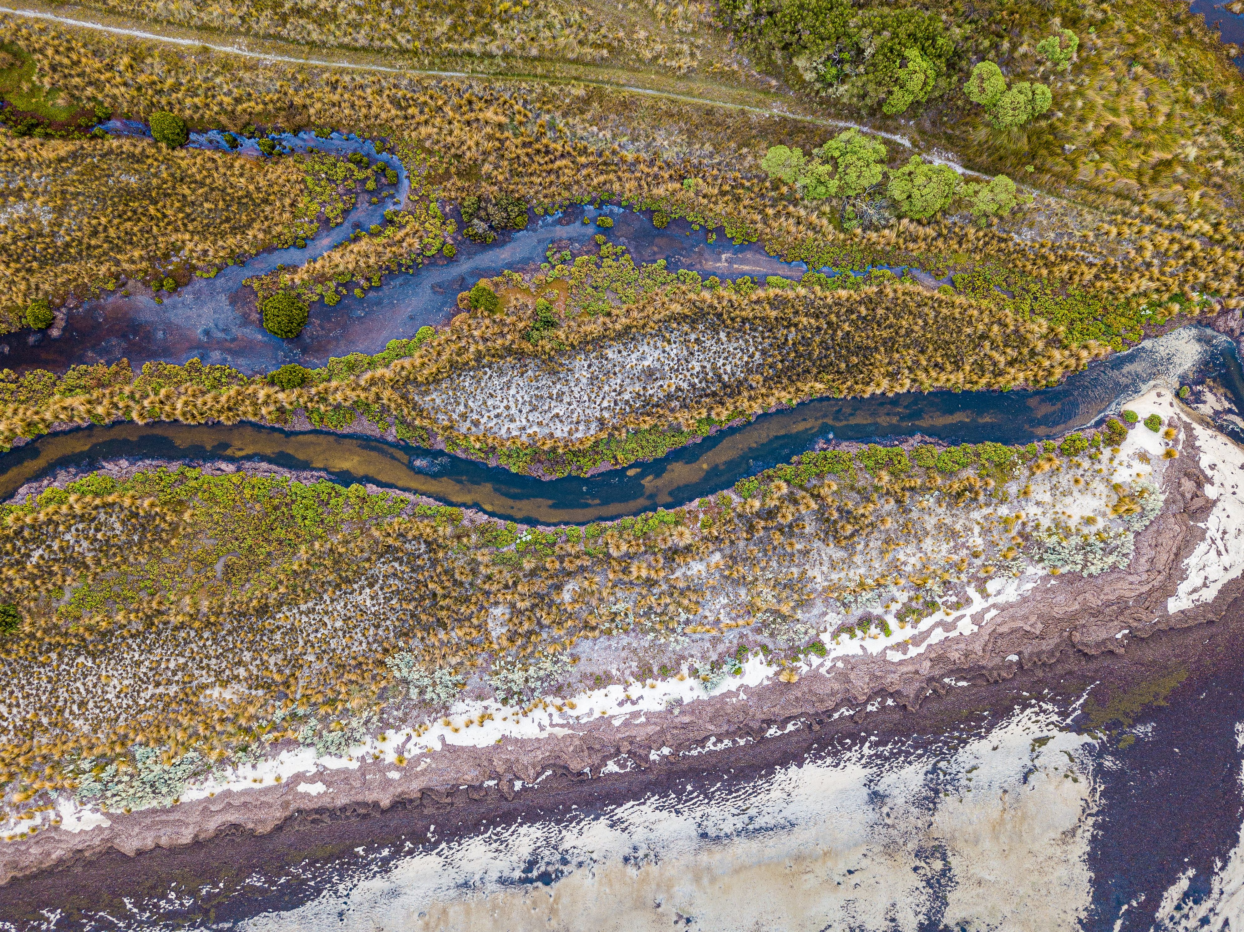 Stunning Helicopter Scenic Flight over Victoria Falls 25-27 Minutes Game Review Review 2026 - Aerial shot of Yanakie's diverse wetlands and natural patterns in Australia.