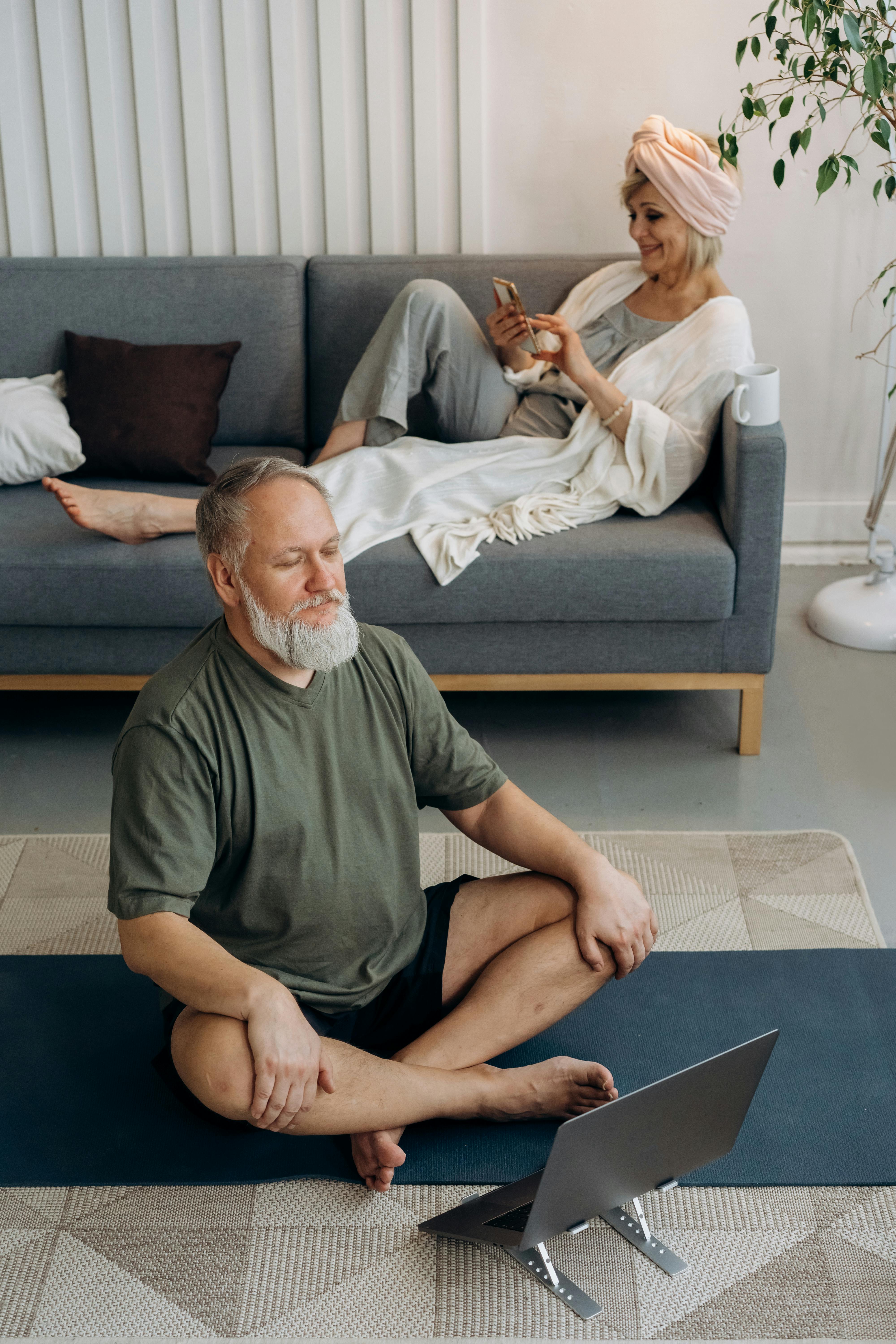 a man sitting on the floor