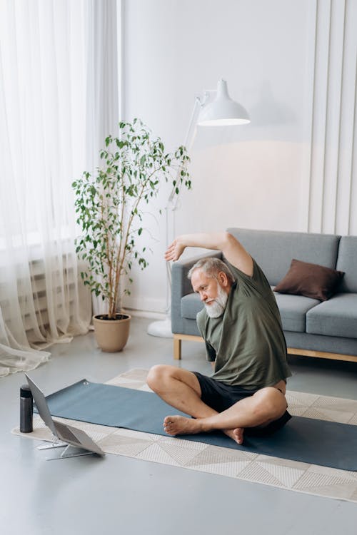 A Man Using a Laptop