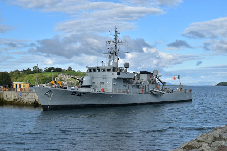 French Warship In Bay