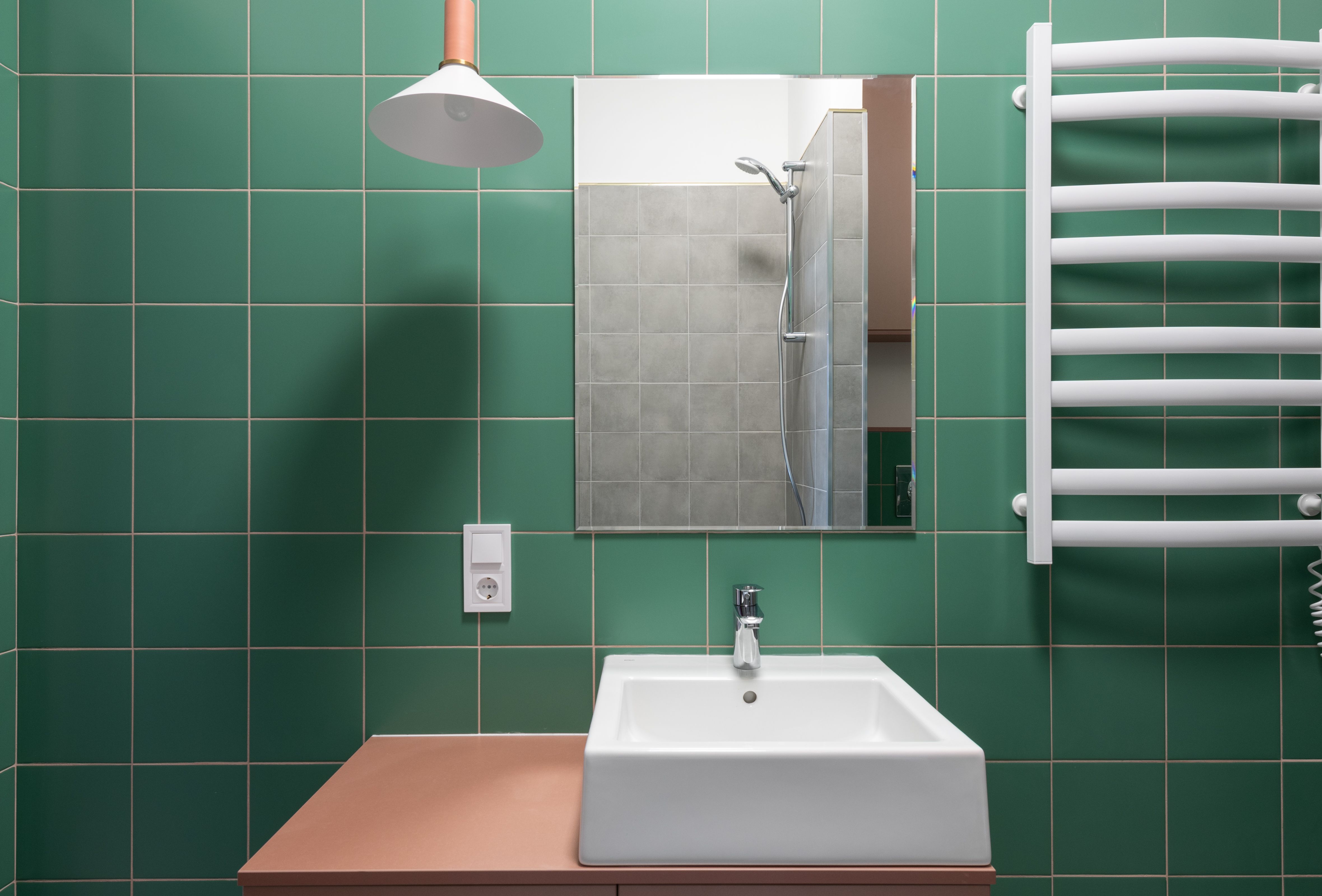 Interior of bathroom with shower cabin · Free Stock Photo