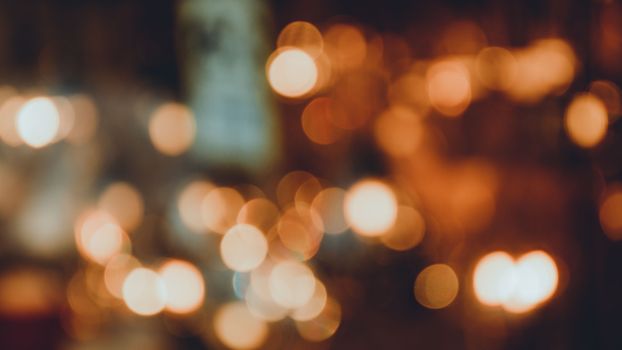 Captivating warm bokeh lights captured in the vibrant night atmosphere of Istanbul.