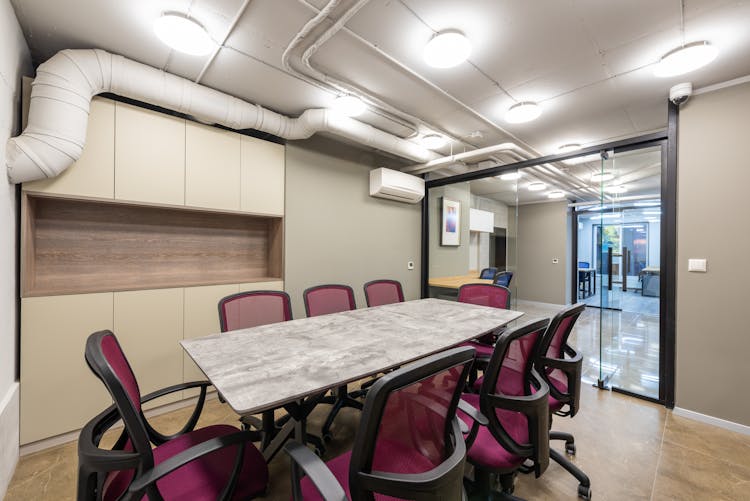 Interior Of Boardroom In Modern Workspace