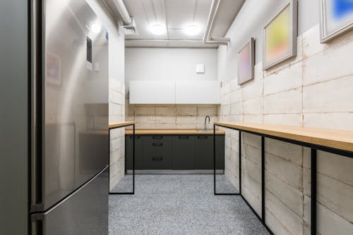 Interior of modern kitchen in office