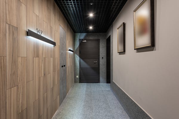Private hospital corridor