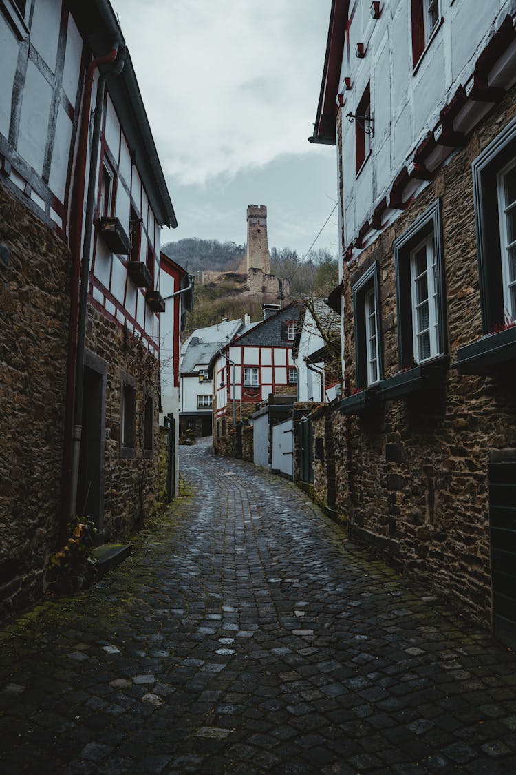 Narrow Paved Street In Ancient City