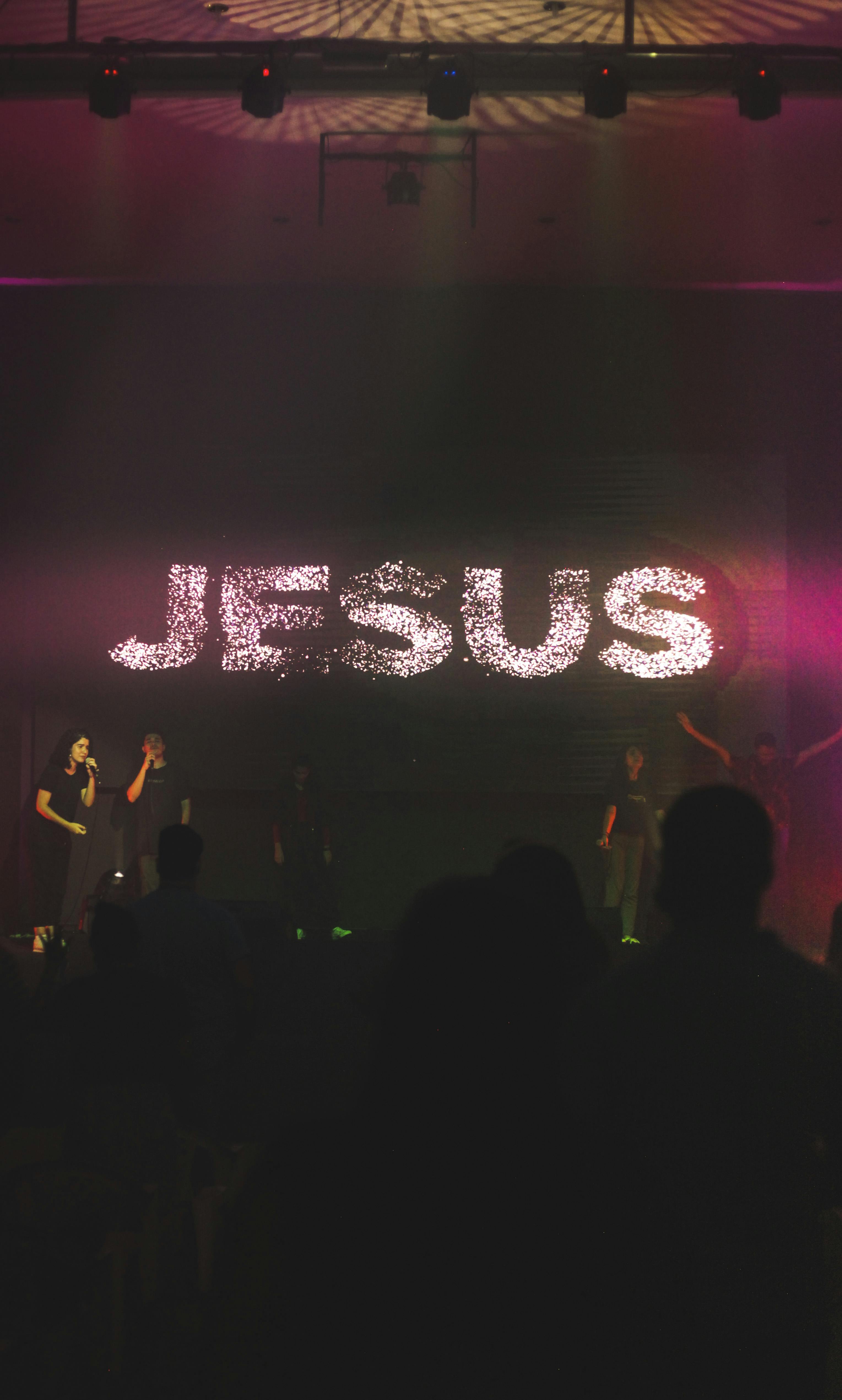 Jesus Text on Concert · Free Stock Photo