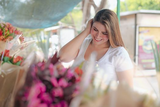 Woman in White Crew Neck T-shirt Smiling
