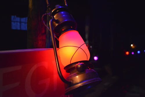 Free Gray Steel Kerosene Lamp Stock Photo