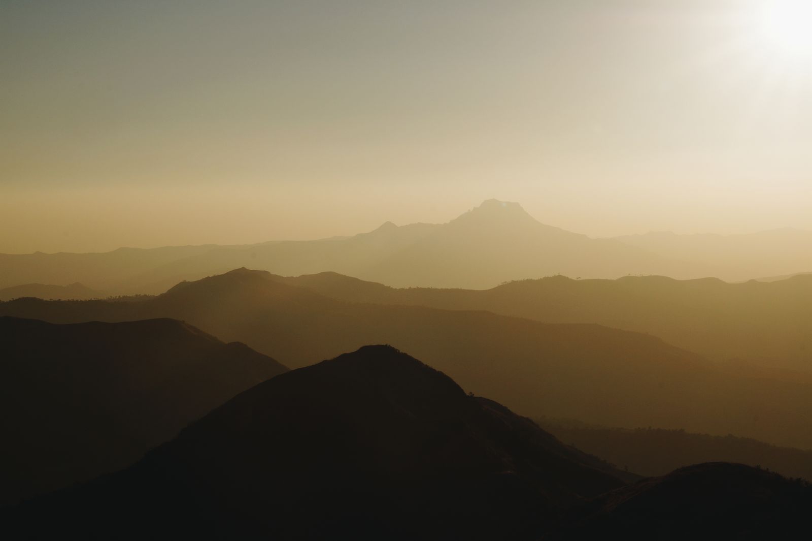 Aerial view of Malnad's forested hills