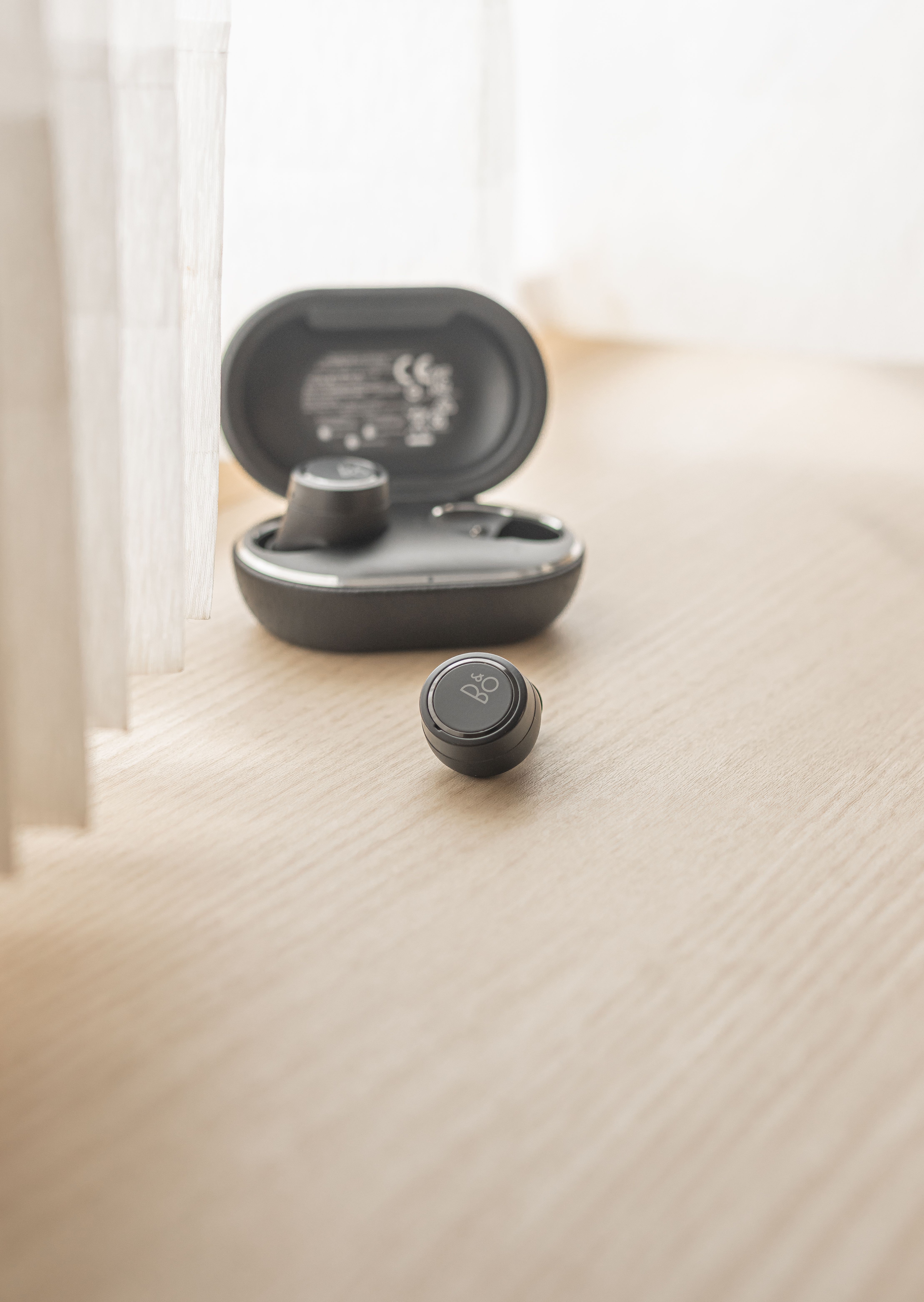 Black Round Device On Brown Wooden Table Free Stock Photo Black Round Device On Brown Wooden Table Free Stock Photo