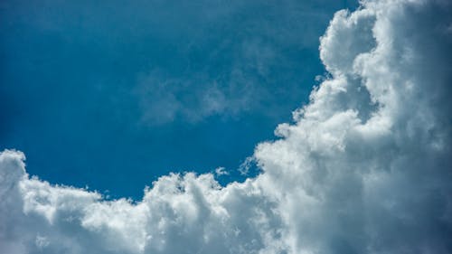 A Beautiful White Clouds Under the Blue Sky