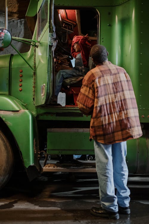 Boy Inside a Tractor Head