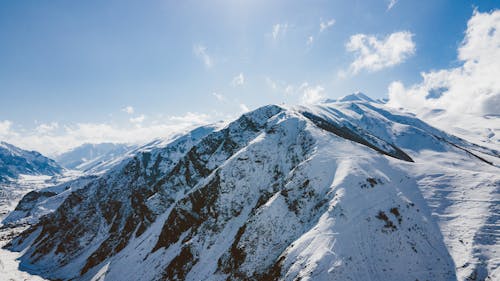 A Snow-Covered Mountain