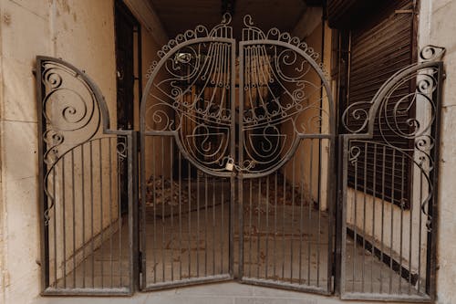 Decorated Steel Gate Outdoors