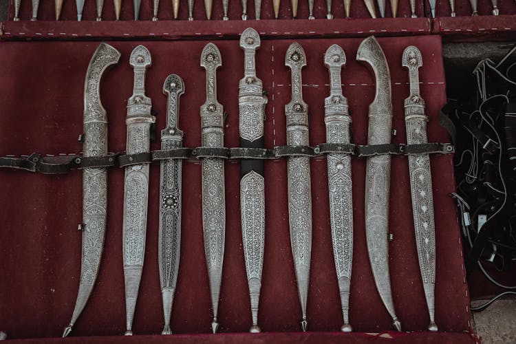 Close-up Of Historic Knifes