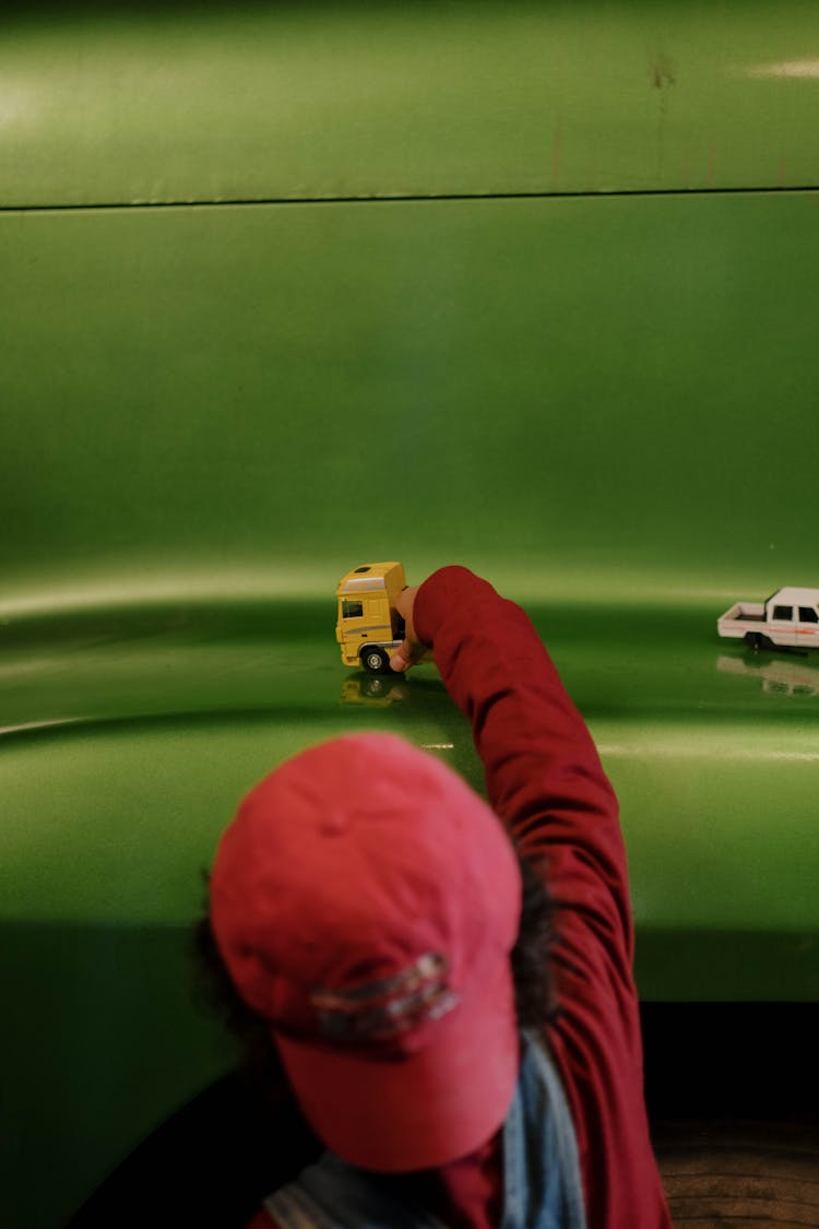 Boy And Truck In Car Service