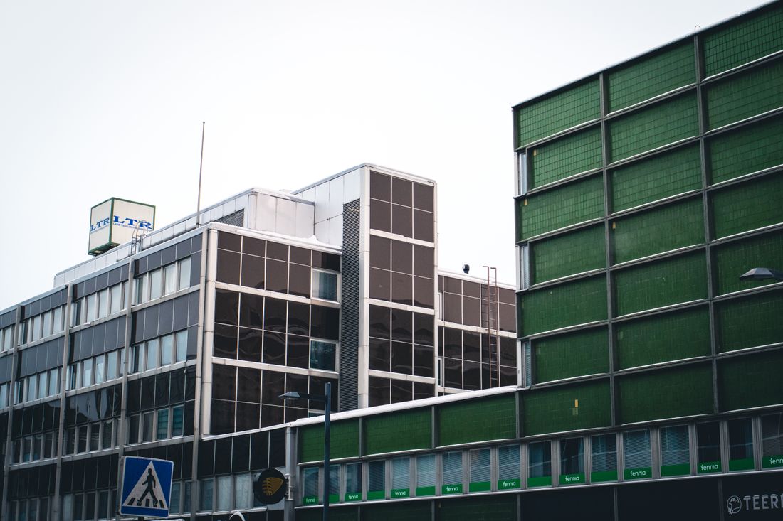 Modern office complex completed as part of a commercial development