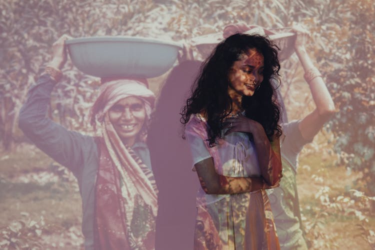 Projection Photography Of A Young Woman