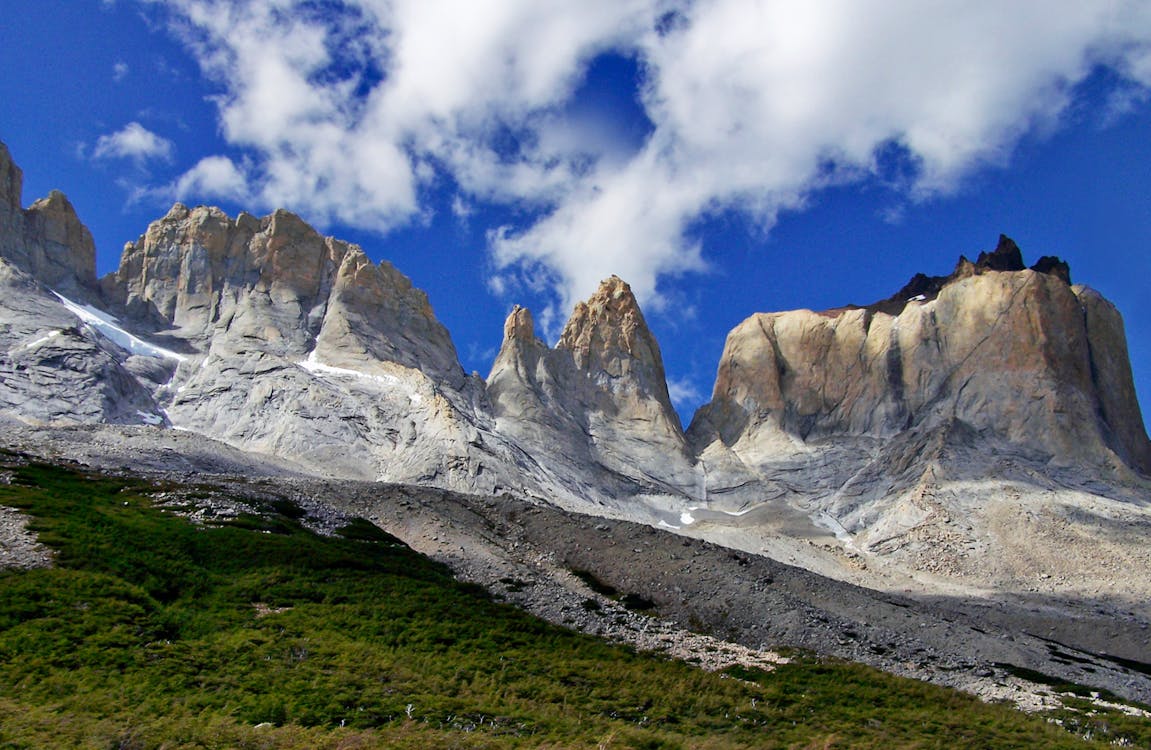 Free Gray Rocky Mountain Under the Blue Sky Stock Photo