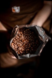 Bag of whole roasted coffee beans — photo by bacho nadiradze on Pexels
