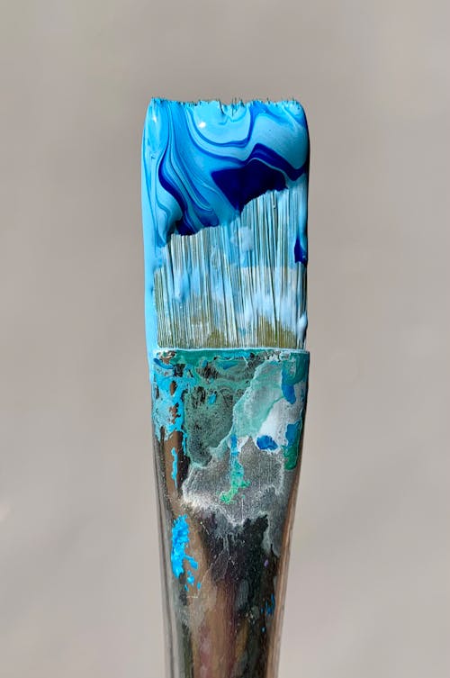 Acrylic Paint on Brush 