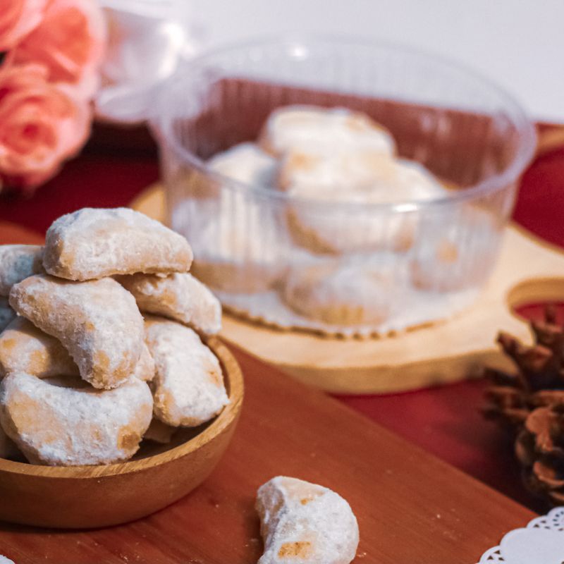 Ramadan Crescent Cookies with Cinnamon Honey Glaze