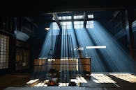 Building Interior with Rays of Light
