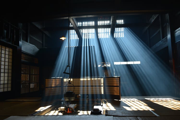 Building Interior With Rays Of Light