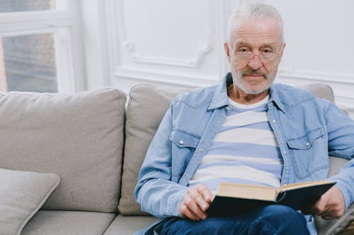 Elderly Man Wearing Eyeglasses