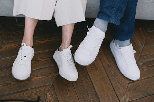 Free Photograph of People Wearing White Sneakers Stock Photo